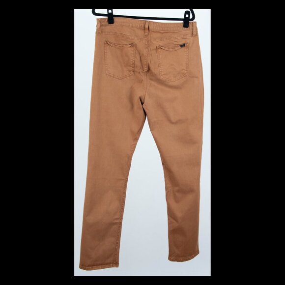 Jen7 by 7 For All Mankind Womens Mustard Slim Straight Sateen Jean Sz 16 EUC - Picture 2 of 2